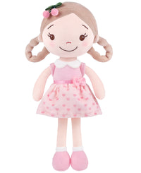 GAGAKU Cherry Girl Soft Plush Baby Doll for Girls (12") | My First Baby Doll Gift, Machine Washable, Rag Doll Toy, For Toddlers & Infants
