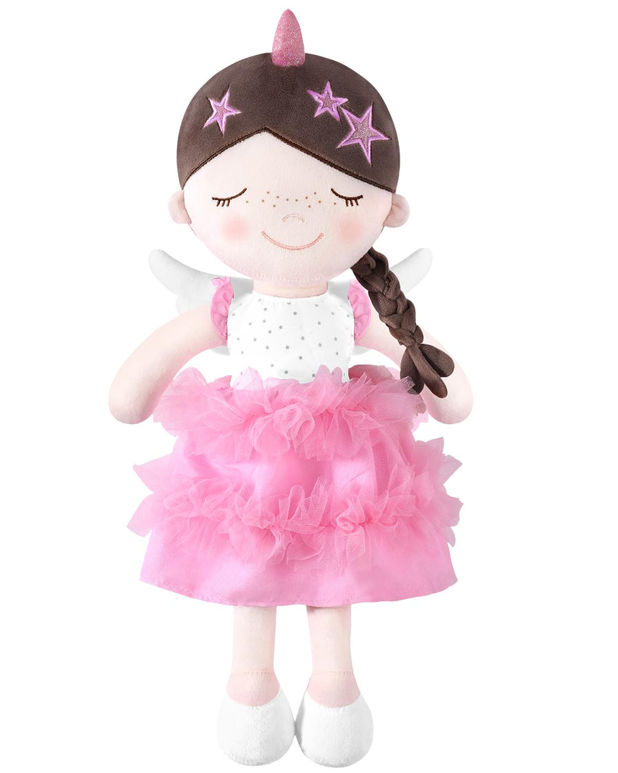 GAGAKU Soft Baby Doll Toys (16'') for Girls, My First Baby Rag Dolls for 1 Year Old Girl Birthday Gift Plush Doll Toys Machine Washable Baby Doll for Toddler Kids Infants - Star Princess