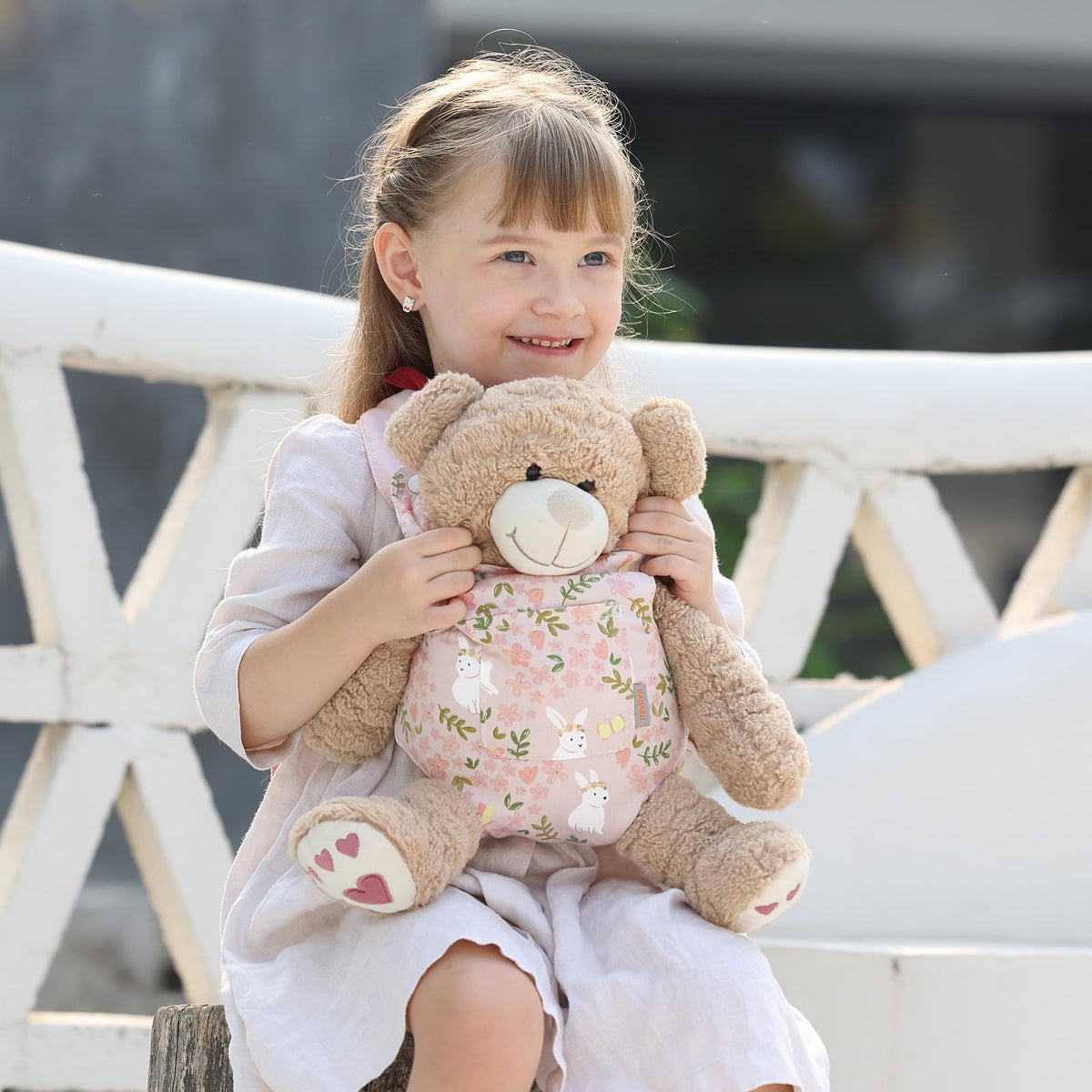 GAGAKU Baby Doll Carrier for Kids, Reborn Dolls Carrier Accessories for Girls & Toddlers, Baby Dolls Sling Carrier with Adjustable Straps - Pink - Rabbit Garden