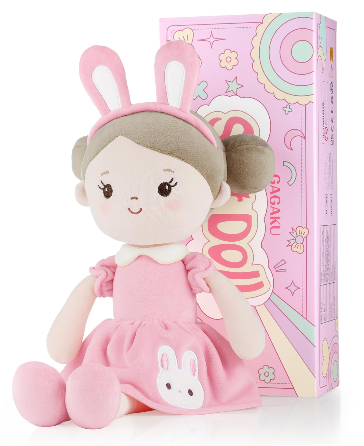 GAGAKU Soft Baby Doll Toys (16'') for Girls, My First Baby Rag Dolls for Girl Birthday Gift Plush Doll Toys Machine Washable Baby Doll for Toddler Kids Infants