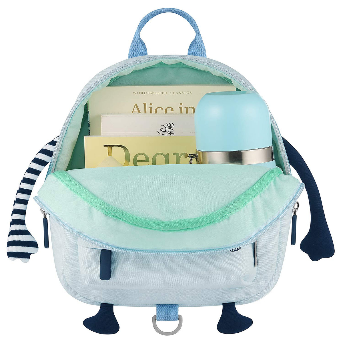 GAGAKU Toddler Backpack with Leash - Mini Kids Backpacks for Boys 2-4 Years Child Safety Backpack 3D Cartoon Animal Anti-Lost Preschool Backpack - Blue