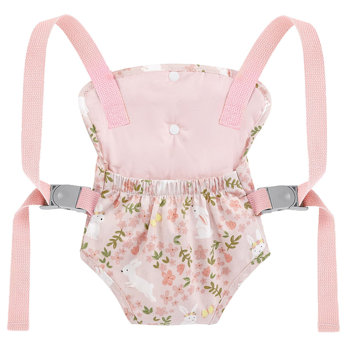 GAGAKU Doll Carrier, Reborn Baby Doll Accessories, Dolls Carrier Pretend & Role Play Toy for Kids Ages 3+ Toddlers - Pink - Rabbit Garden
