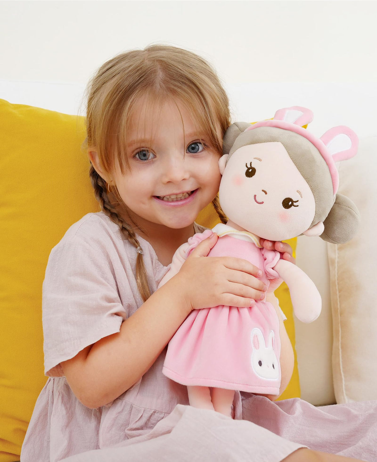 GAGAKU Soft Baby Doll Toys (16'') for Girls, My First Baby Rag Dolls for Girl Birthday Gift Plush Doll Toys Machine Washable Baby Doll for Toddler Kids Infants