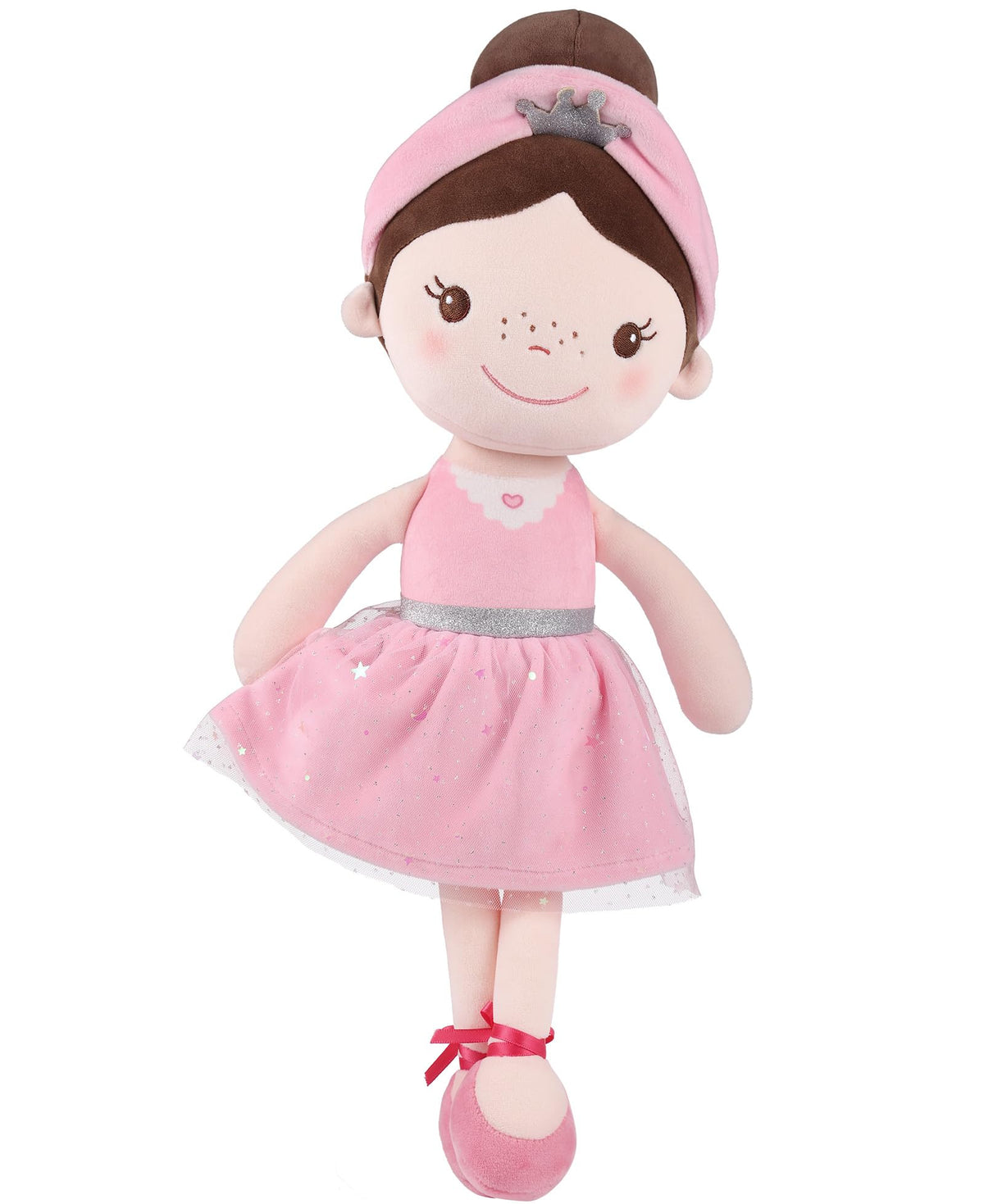 GAGAKU Soft Baby Doll Toys (16'') for Girls, My First Baby Rag Dolls for 1 Year Old Girl Birthday Gift Plush Doll Toys Machine Washable Baby Doll for Toddler Kids Infants - Ballet Girl