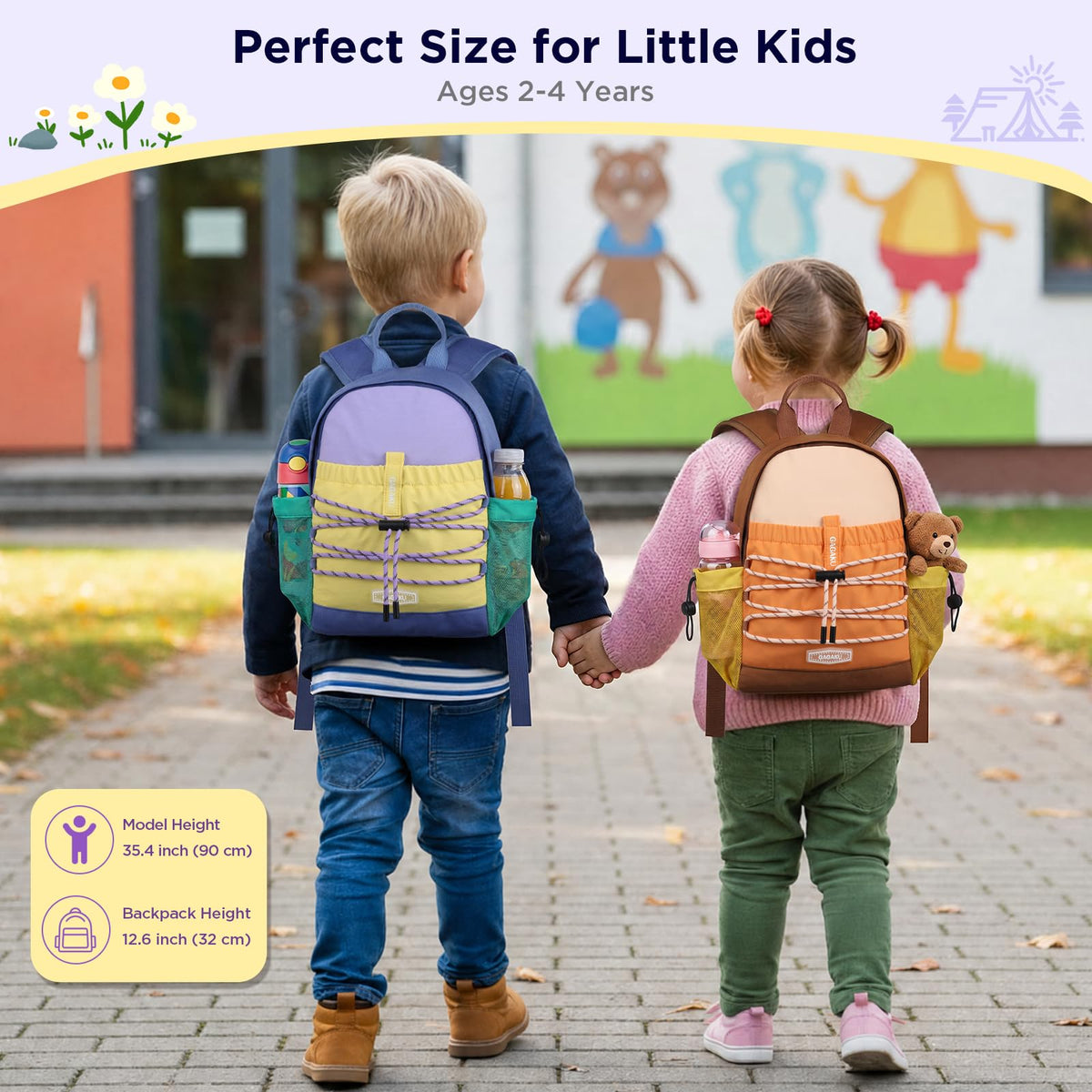 GAGAKU Hiking Backpack for Kids 3-8 years 8L Lightweight Water-Resistant Toddler Backpacks for Travel Camp Kids Outdoor Small Daypack Backpack with Adjustable Straps