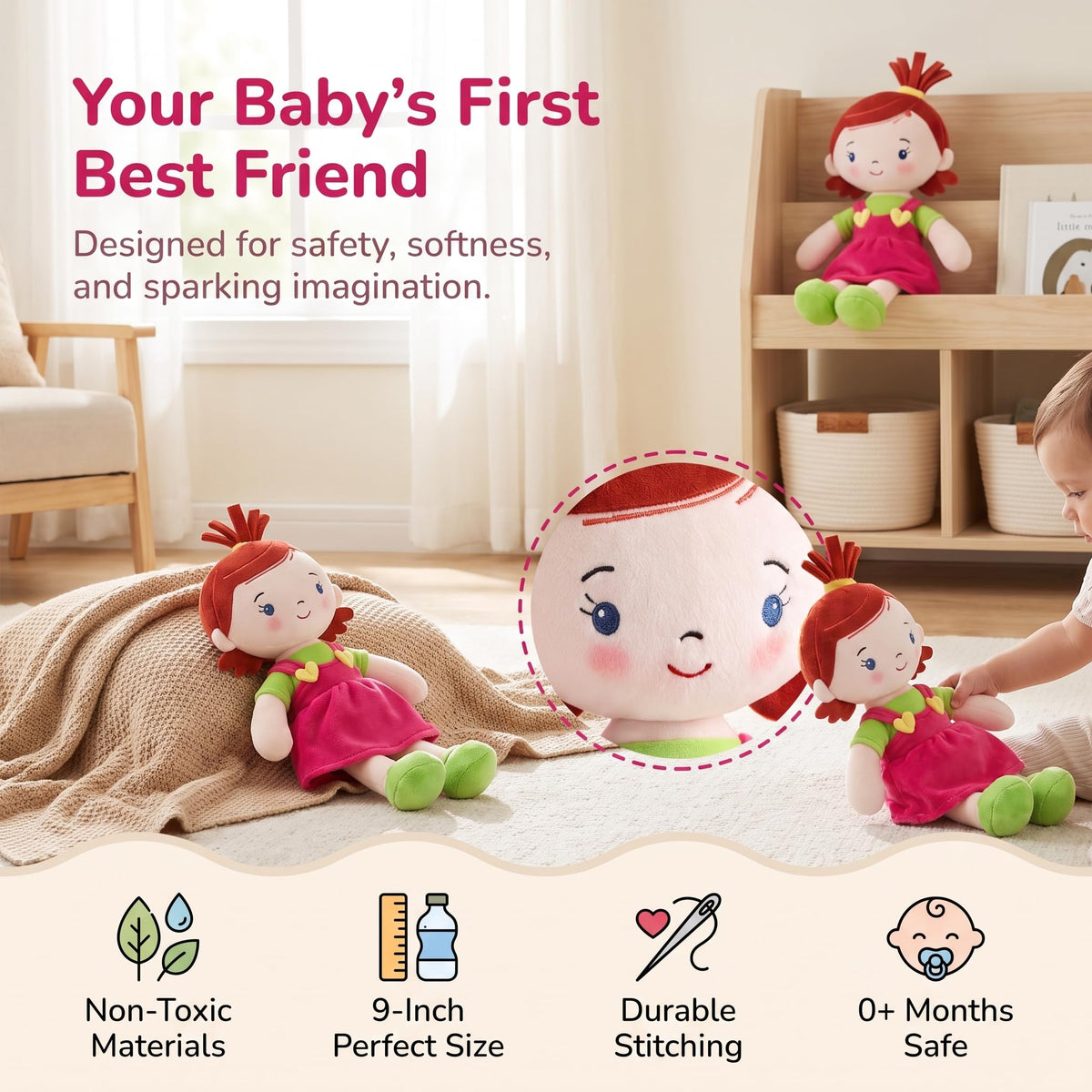 GAGAKU My First Baby Doll for Girls Boys Kids Age 0+