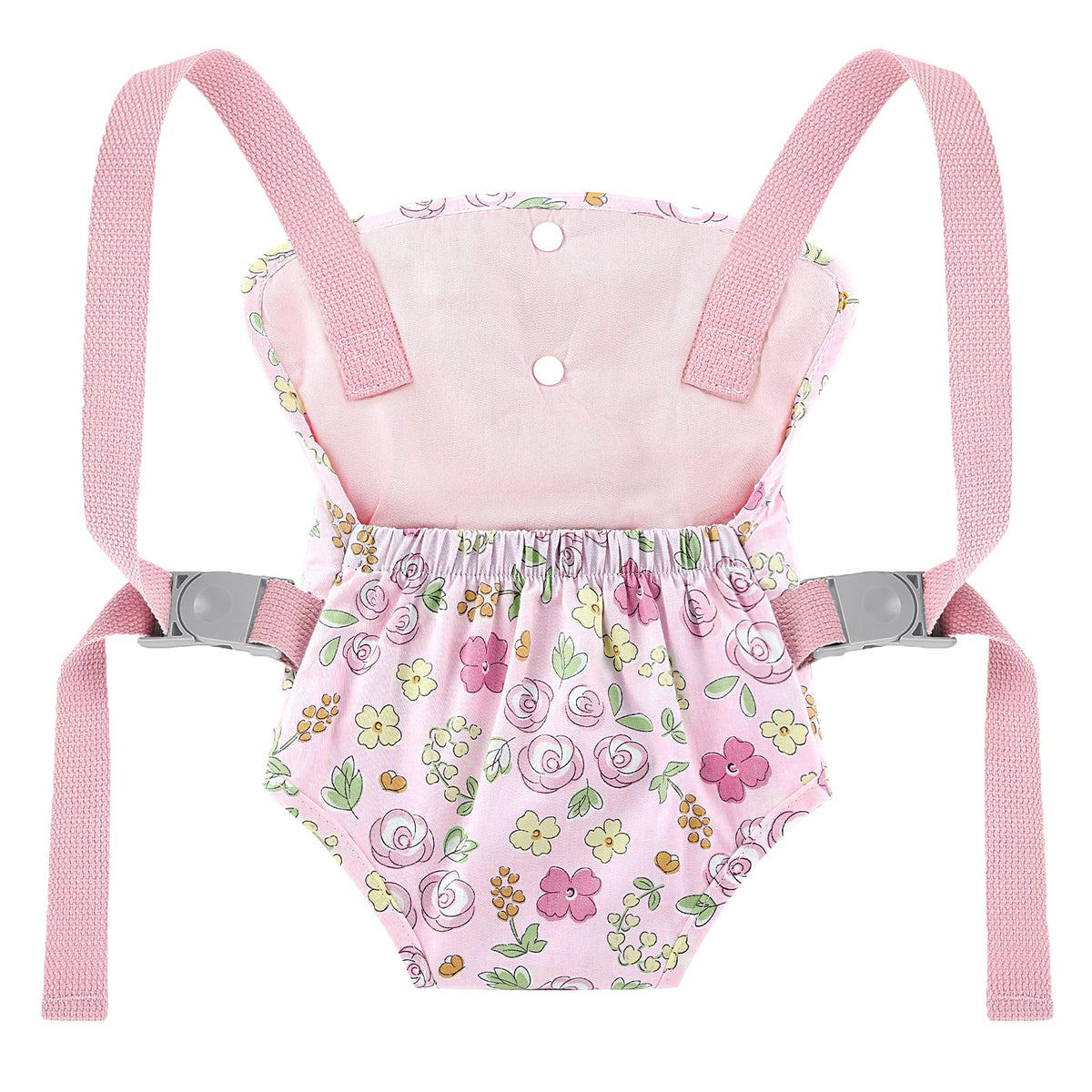 GAGAKU Baby Doll Carrier for Little Girls, Reborn Doll Accessories for Toddlers 3+ Years Old, Kids Toy Baby Dolls Sling Carrier - Pink - Moonflower