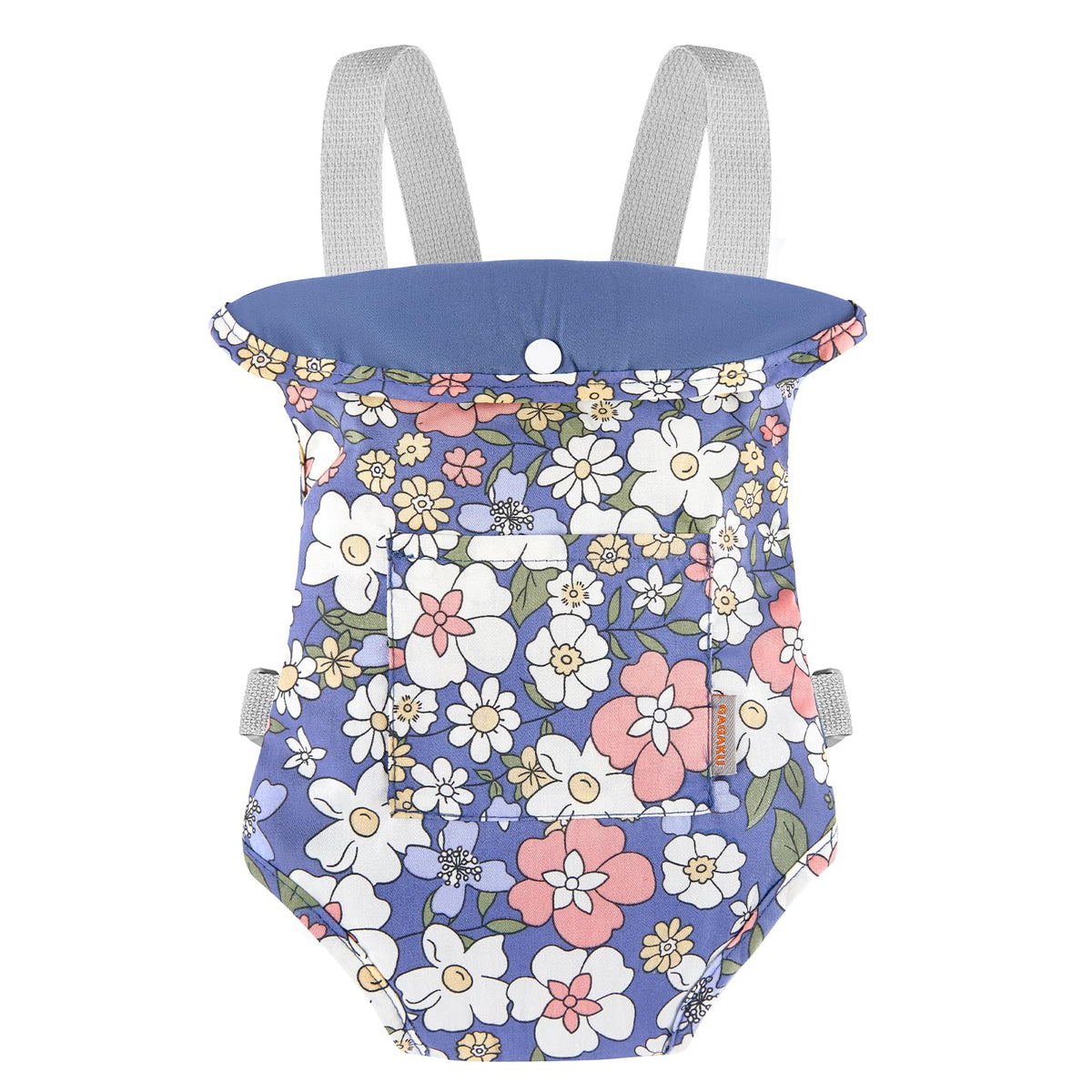 GAGAKU Doll Carrier, Reborn Baby Doll Accessories, Dolls Carrier Pretend & Role Play Toy for Toddlers Kids Ages 3+ Years Old - Blue Flowers