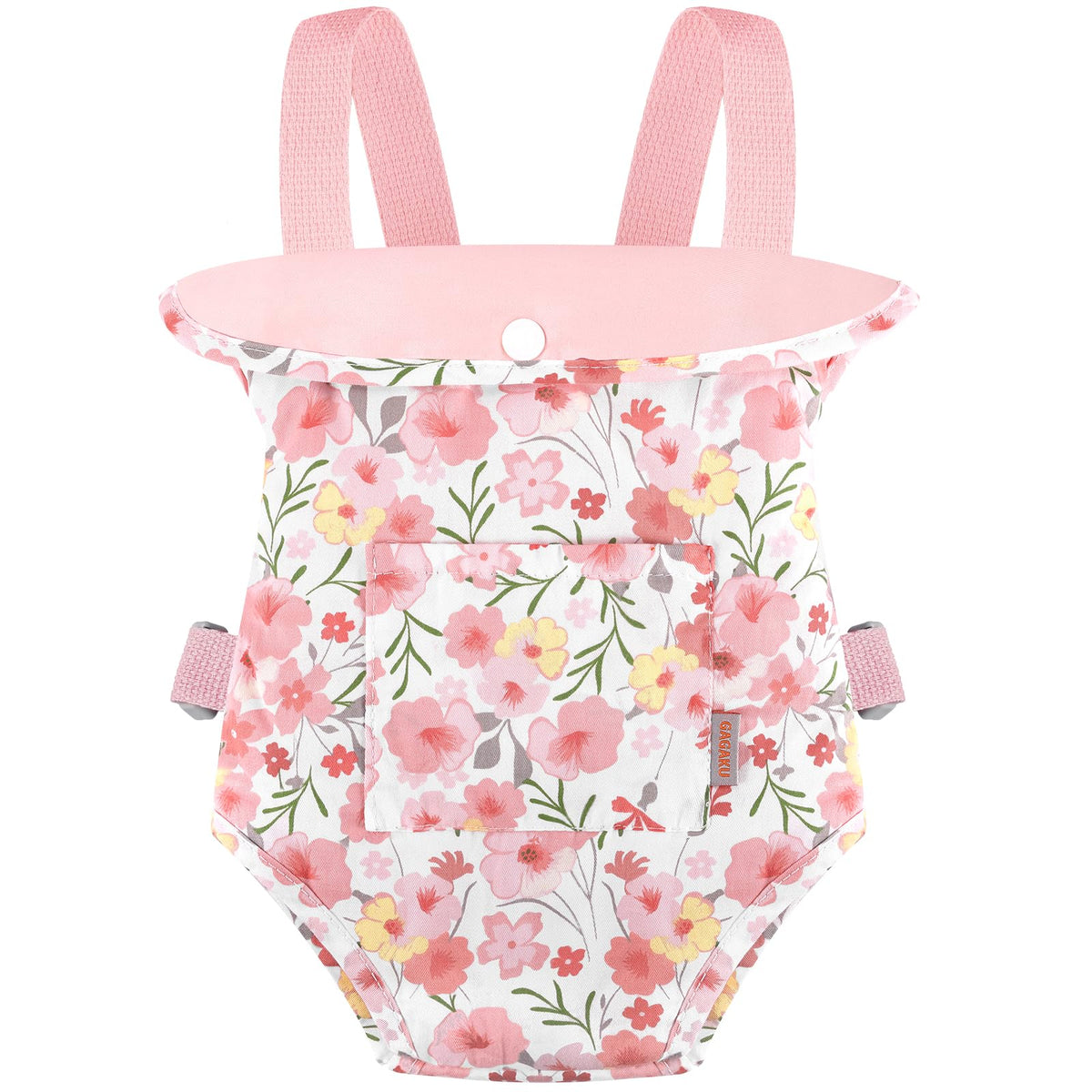 GAGAKU Baby Doll Carrier for Little Girls Baby Carrier for Dolls Reborn Baby Doll Carrier Toddlers 3 Years Old Babydoll Carrier - Pink Rose of Sharon