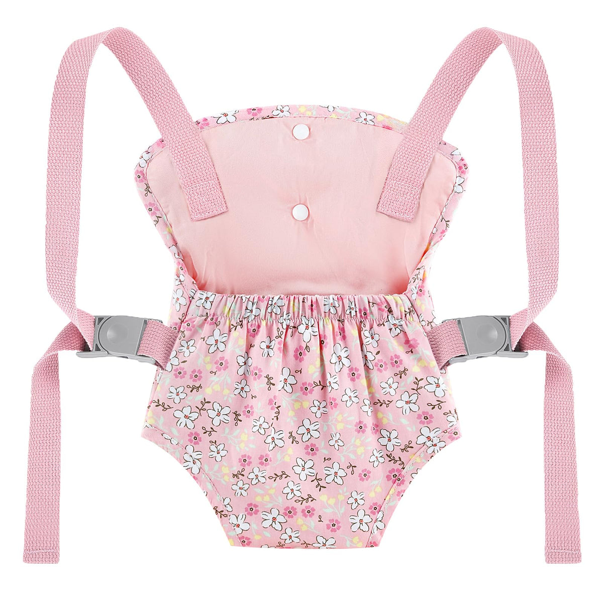 GAGAKU Baby Doll Carrier for Little Girls, Reborn Doll Accessories for Toddlers 3+ Years Old, Kids Toy Baby Dolls Carrier - Pink - Helleborus
