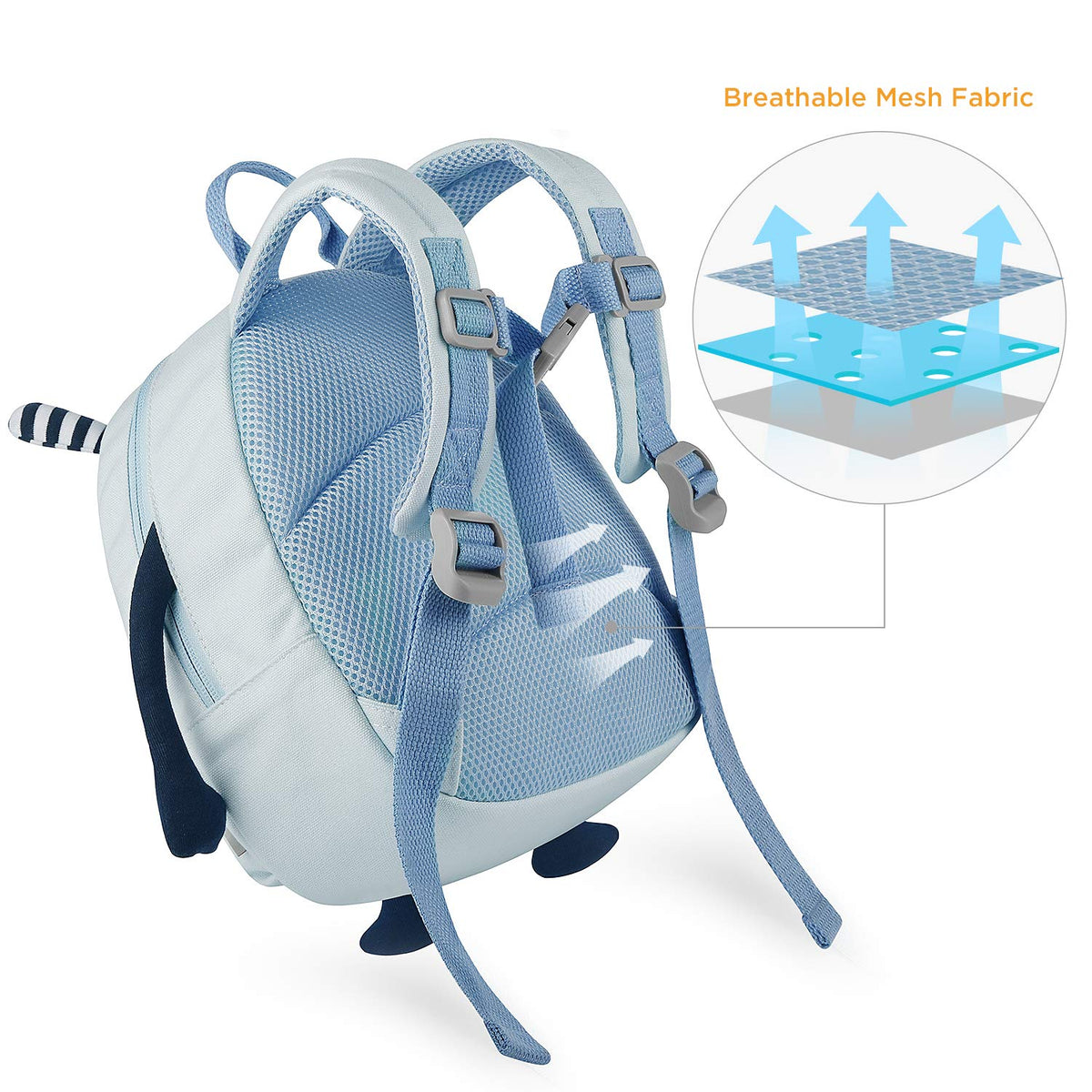 GAGAKU Toddler Backpack with Leash - Mini Kids Backpacks for Boys 2-4 Years Child Safety Backpack 3D Cartoon Animal Anti-Lost Preschool Backpack - Blue